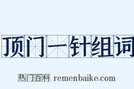 顶门一针组词是什么意思的图片